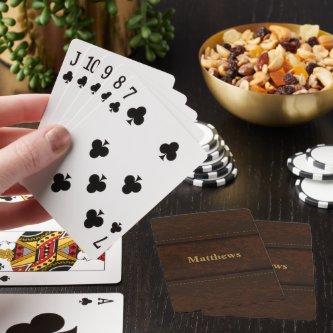 Brown Leather Design Playing Cards