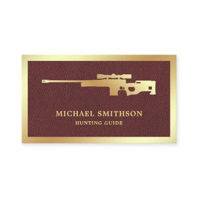 Brown Leather Gold Sniper Rifle Gun Shop Gunsmith