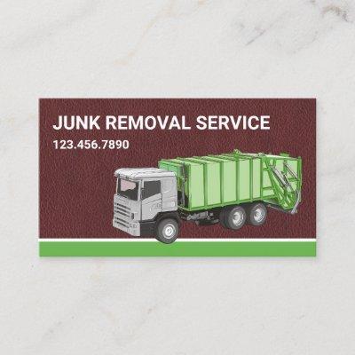 Brown Leather Junk Removal Service Garbage Truck