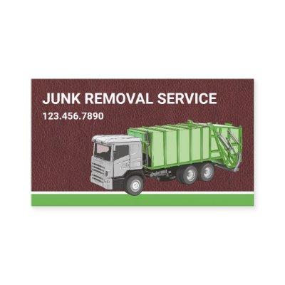 Brown Leather Junk Removal Service Garbage Truck