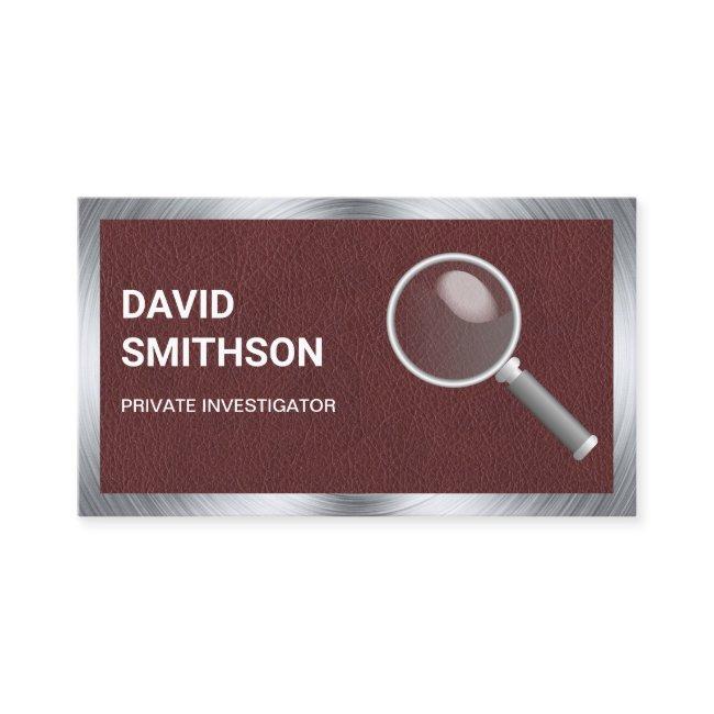 Brown Leather Private Detective Investigator