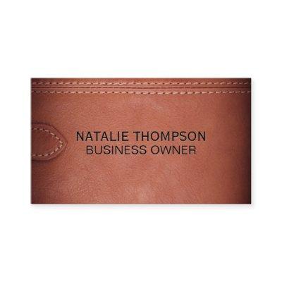Brown Leather Strap Stitching Background