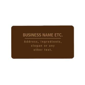 Brown Multi-Purpose Label