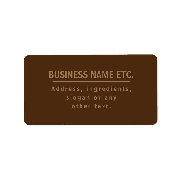 Brown Multi-Purpose Label