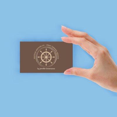 Brown Nautical Ship Wheel