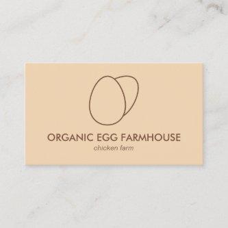 Brown Orange Farmhouse Chicken Egg