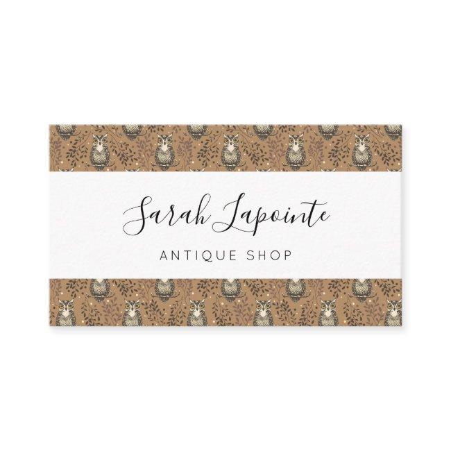 Brown Owl Illustrated Woodland Pattern