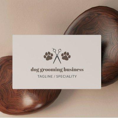 Brown Paws & Scissors Dog Grooming