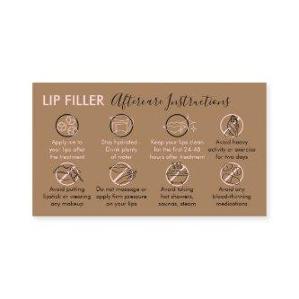 Brown Pink Lip Filler Aftercare Instructions
