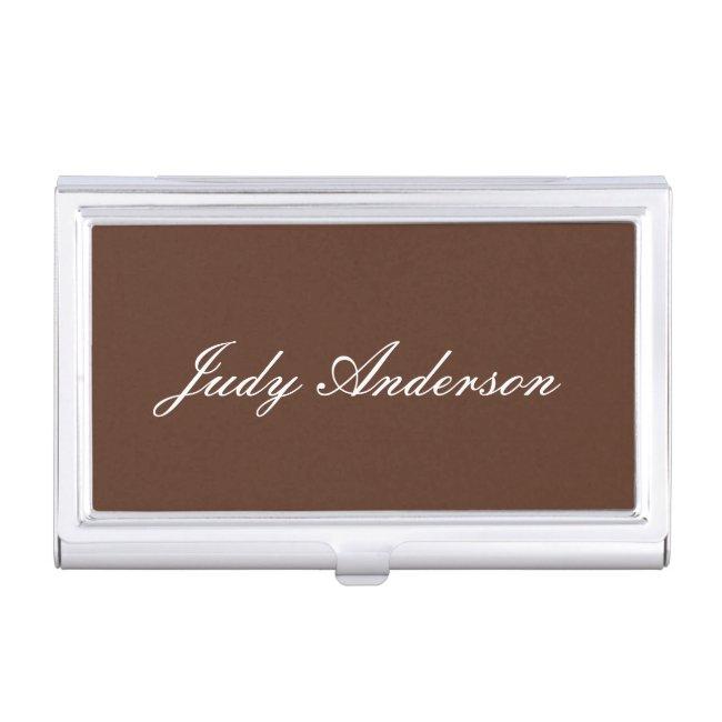 Brown Professional Plain Modern Elegant Case