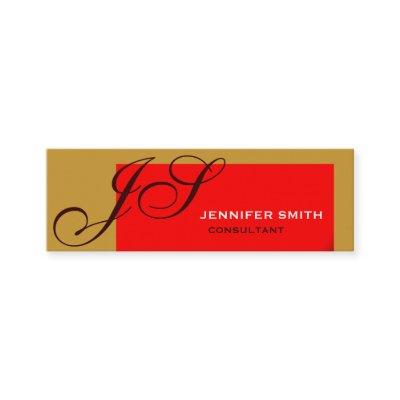 Brown Red Monogram Consultant