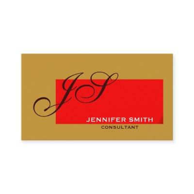 Brown Red Monogram Consultant
