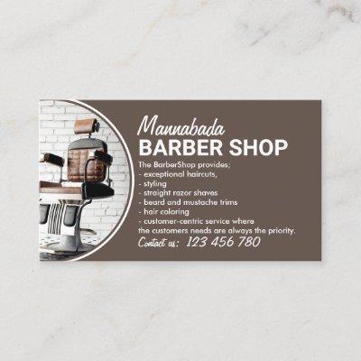 Brown Retro Chair Hair Salon Brand Barber Shop
