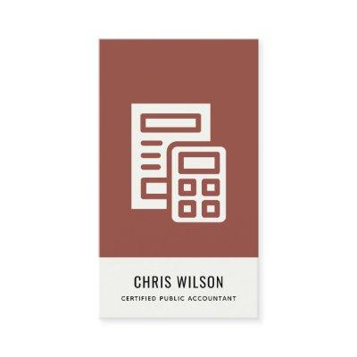 BROWN RUST MODERN CALCULATOR ICON ACCOUNTING TAX