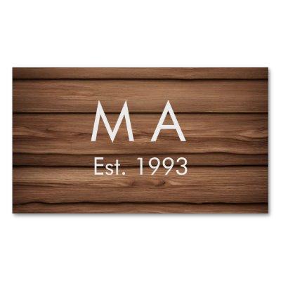 Brown rustic boho add name letter year date text  magnet