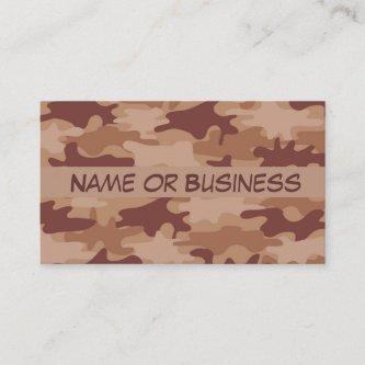 Brown Tan Camo Camouflage Name Personalized
