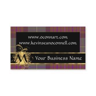 Brown tartan and black with monogram