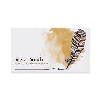 Brown/terracotta Aztec Feather