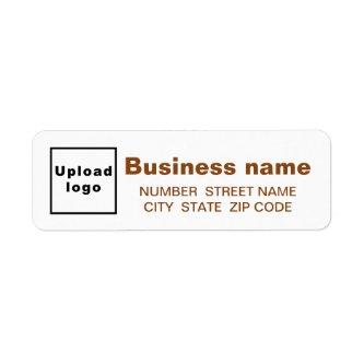 Brown Texts Business Return Address Label