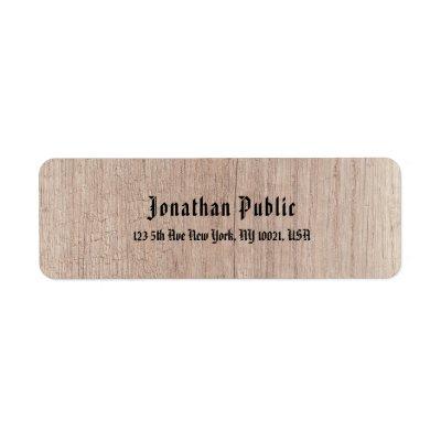 Brown Wood Board Look Old Style Text Script Label