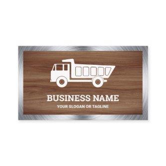 Brown Wood Grain Construction Hauling Dump Truck