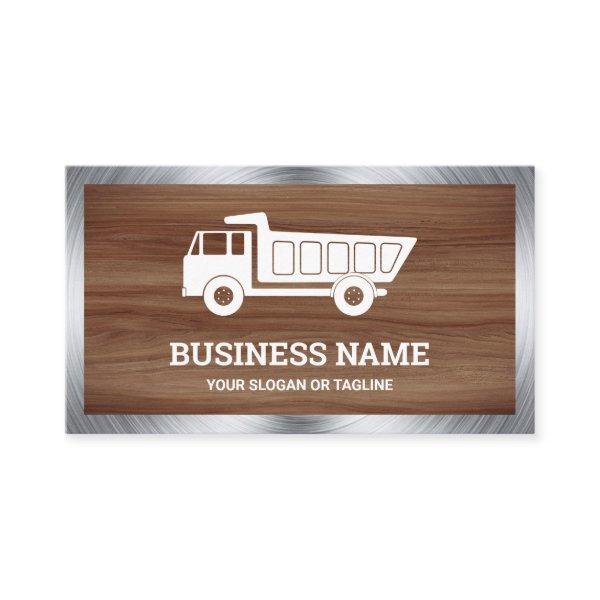 Brown Wood Grain Construction Hauling Dump Truck