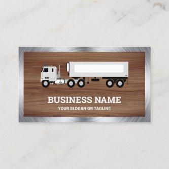 Brown Wood Grain Logistics Transport Truck Trailer