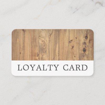 Brown Wooden Planks, Rustic Loyalty Card