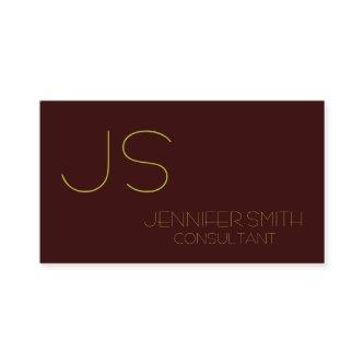 Brown Yellow Monogram Consultant