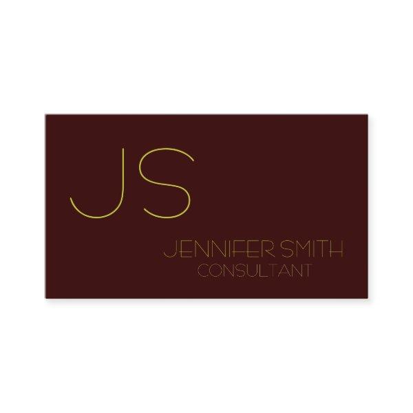 Brown Yellow Monogram Consultant