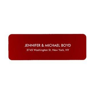 Brownish Red Unique Modern Stylish Sheet Label