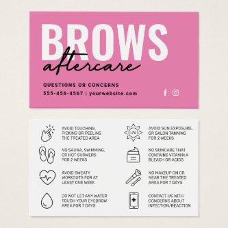 Brows Aftercare PMU Brow Instructions Card