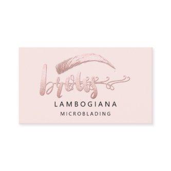 Brows Logo Microblade Social Media Pink Rose