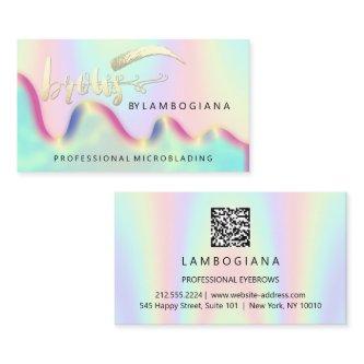 Brows Logo Microblading Social Media Holograph QR
