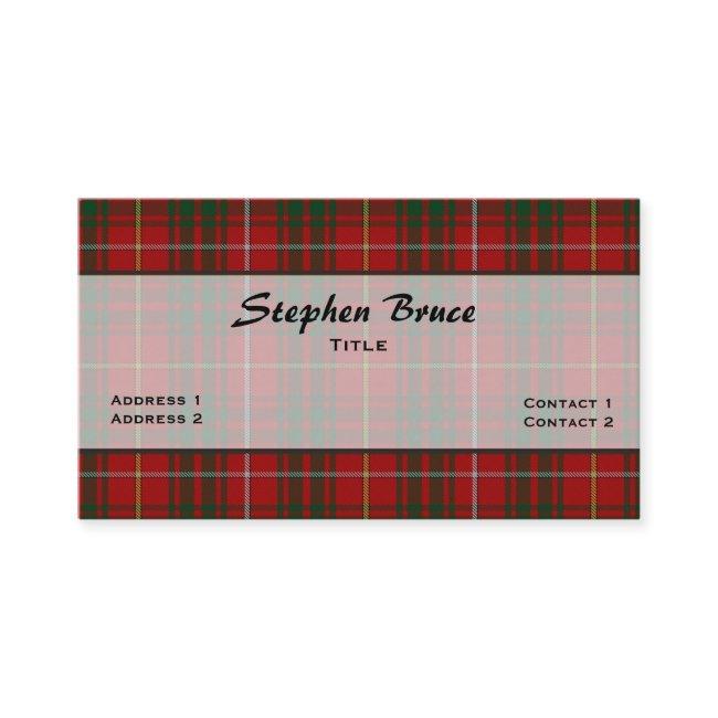 Bruce Clan Traditional Tartan Plaid Custom