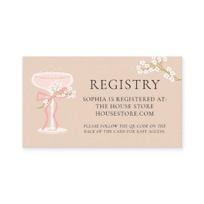 Brunch and Bubbly Bridal Shower Registry Card