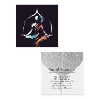 Brush Logo Yoga Meditation Instructor Reiki Master Square