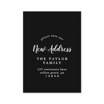 Brushed Change of Address Insert Card