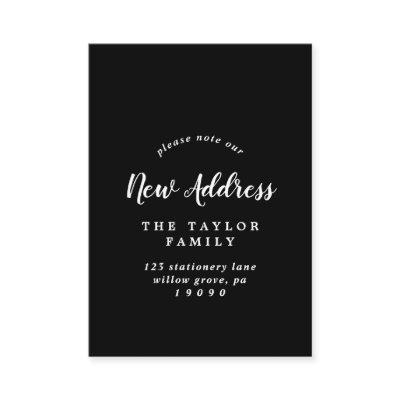 Brushed Change of Address Insert Card
