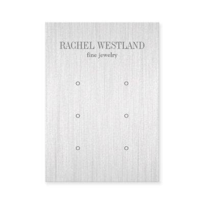 Brushed silver Luxury Jewelry 3 Earring display