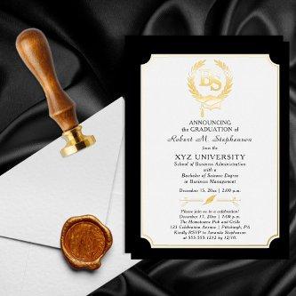 BS - Bachelor of Science Degree College Graduation Foil Invitation