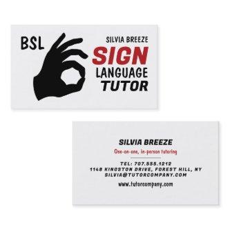 BSL, Okay Gesture, Sign Language Tutor, Teacher