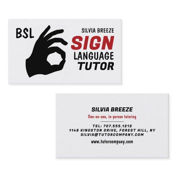 BSL, Okay Gesture, Sign Language Tutor, Teacher