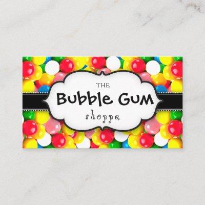 Bubble Gum Colorful Gumball White Strip Chalkboard