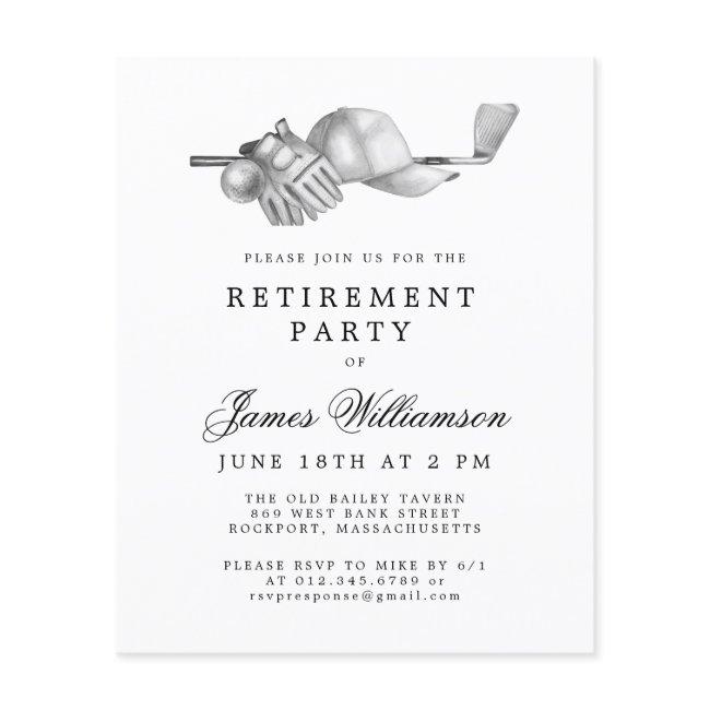 BUDGET Black White Golf Retirement Party