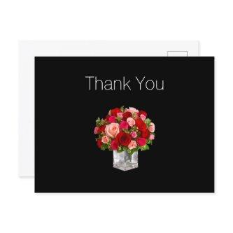 Budget Business Floral Thank You Postcards