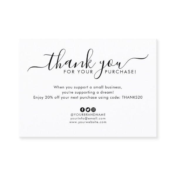 Budget Business Logo Company Custom Thank You Card