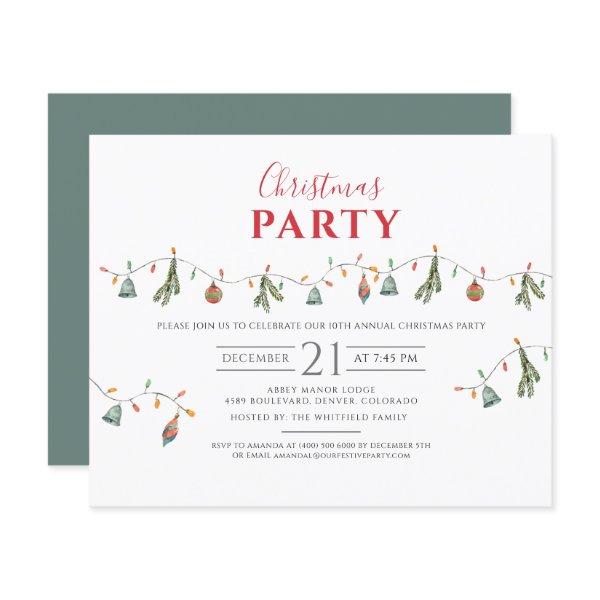 Budget Christmas Holiday Party Corporate Invite