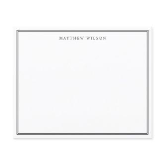 Budget Corporate Double Border Mens Note Card