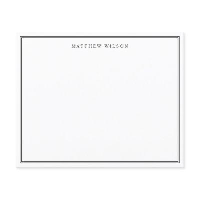 Budget Corporate Double Border Mens Note Card